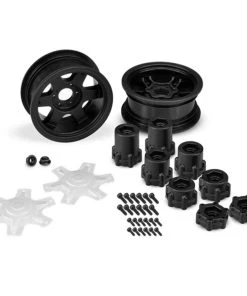 JCONCEPTS Dragon 2.6" Mega Truck Black Wheels W/Adapters & Discs