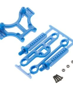 RPM Shock Tower & Adjustable Body Mount (Blue): T-Maxx 2.5, 3.3, E-Maxx