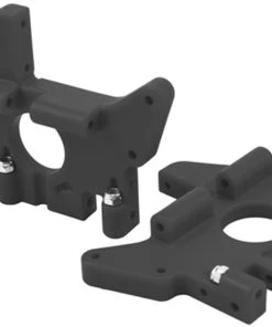 RPM Black Rear Bulkhead Set: T-Maxx 2.5, 3.3, E-Maxx