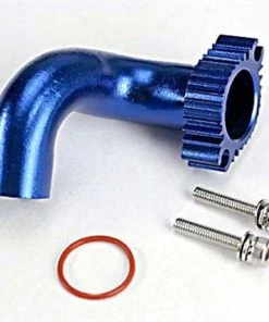 Traxxas Blue Aluminum Header For Rear Exhaust TRX 2.5 & 3.3 Engines
