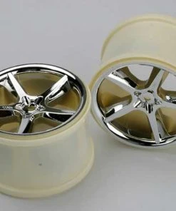 Traxxas Gemini 3.8" Chrome Wheels: Revo, Maxx
