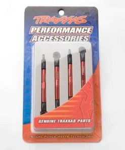 Traxxas 1/16 Red Aluminum Toe Links (4) (Assembled With Rod Ends And Threaded Inserts)