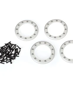 Traxxas Satin Aluminum 1.9" Beadlock Rings (4) W/2x10 Capscrews (48)