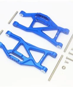 GPM Racing Blue Aluminum Lower Fr/Rr Suspension Arms For Maxx 4S